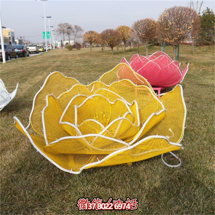 不銹鋼玫瑰花鏤空雕塑擺件，點(diǎn)綴戶外公園花園