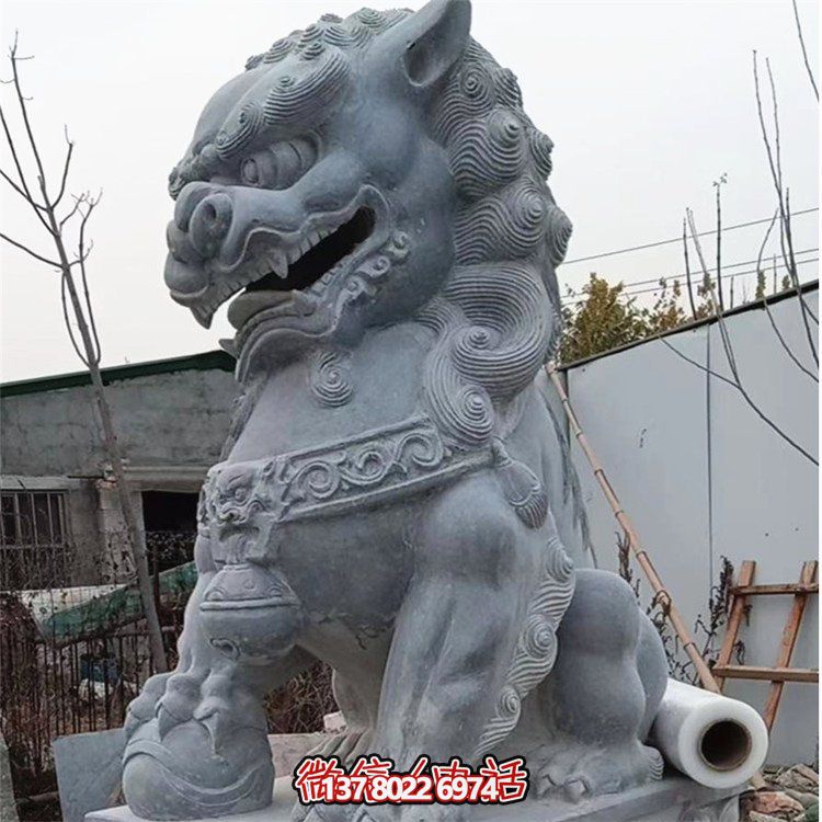 豪華庭院大型獅子雕塑，招財進寶，鎮宅門口裝飾