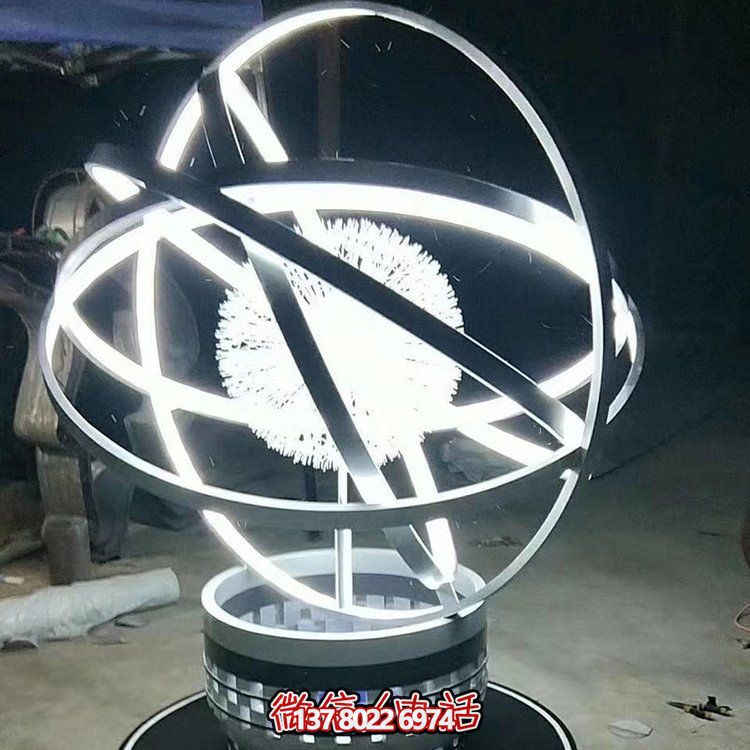 品質(zhì)創(chuàng)意夜晚景觀照明擺件，不銹鋼鏡面裝點室內(nèi)外