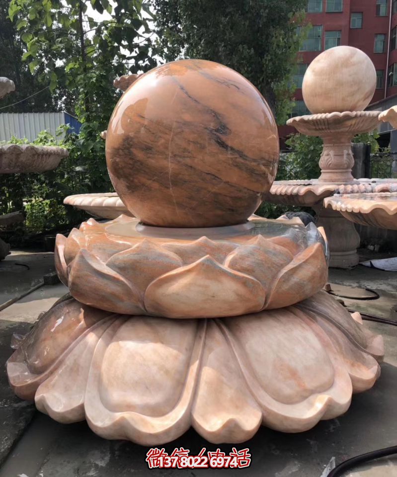 萬象景觀石雕——融合晚霞紅、蓮花風水球、雕塑別墅，讓您的景觀更加美麗