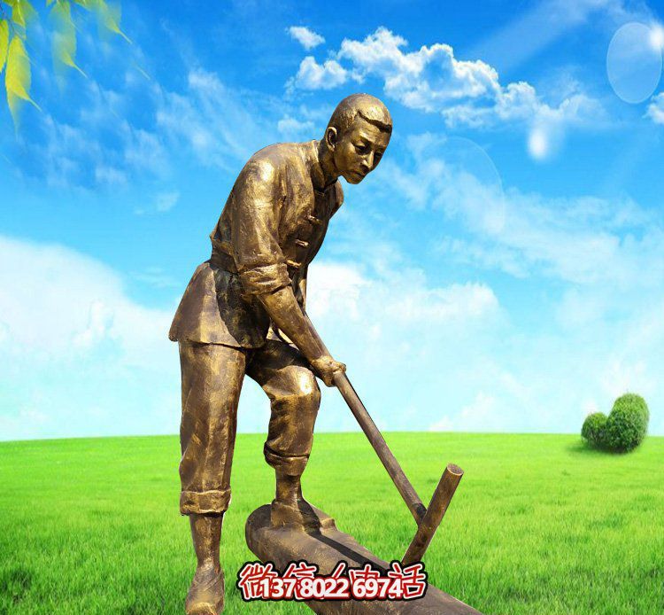 精美的銅雕人物雕塑，點綴花園公園植物園