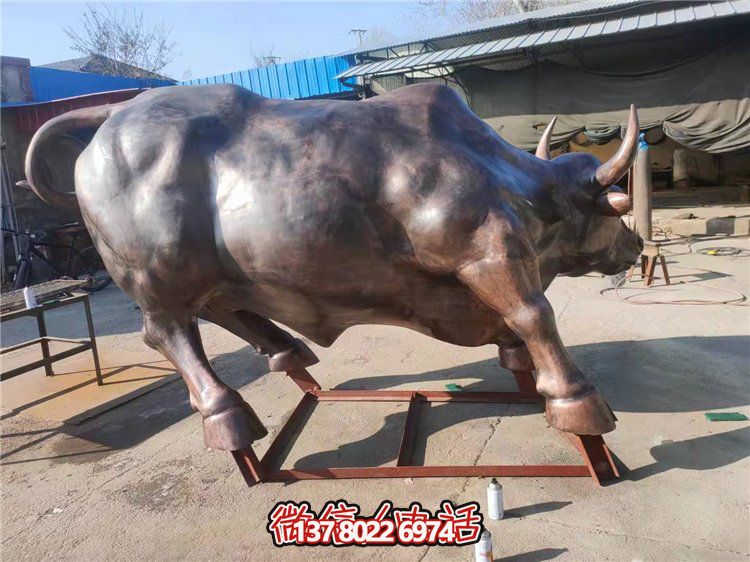 大型銅牛景觀雕塑，招財擺件