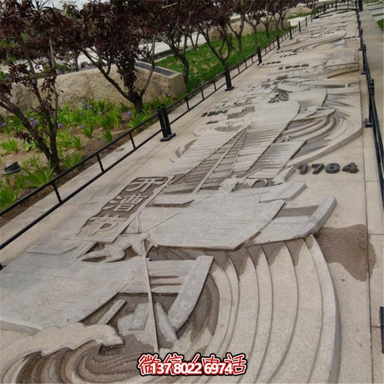 大理石浮雕壁畫，點(diǎn)綴景區(qū)廣場裝飾