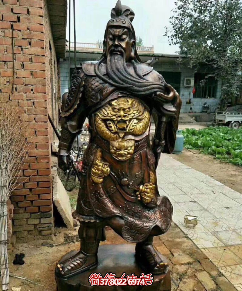 關公銅雕，大型景區寺廟開業招財供奉雕塑