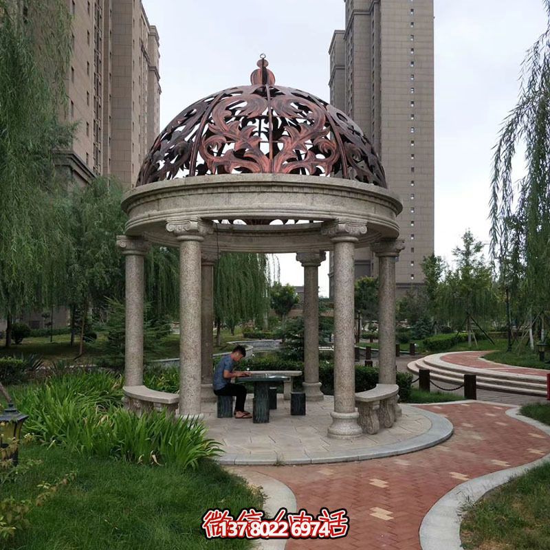 高端歐式鏤空涼亭，打造完美小區廣場