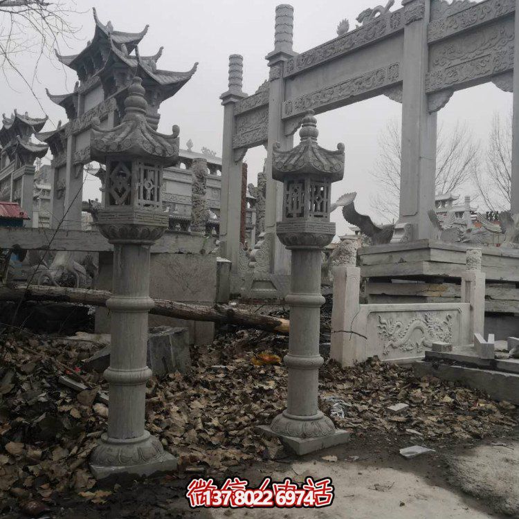 精美石雕創(chuàng)意石燈，提升庭院景觀美感