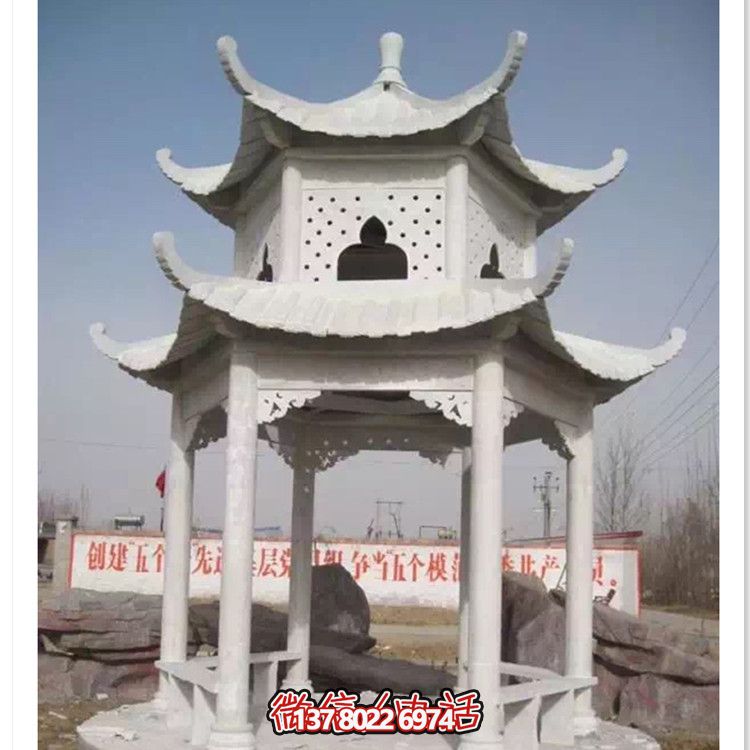 舒適寧靜的大理石涼亭，完美滿足休息需求