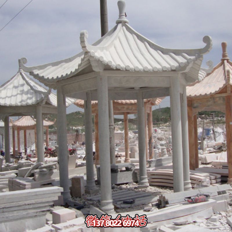 休閑小型大理石涼亭，為別墅園林增添溫馨氣息