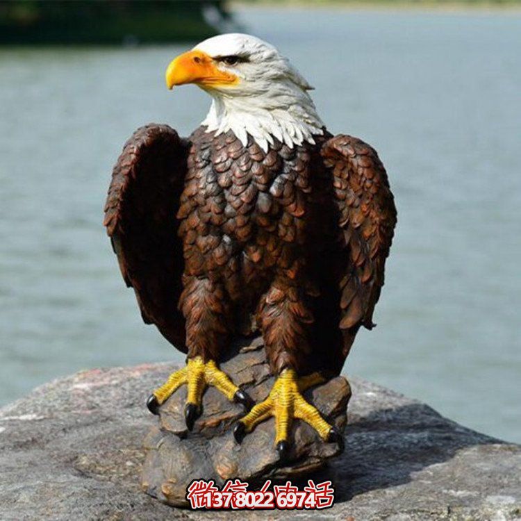 玻璃鋼老鷹雕塑擺件，點綴戶外花園庭院