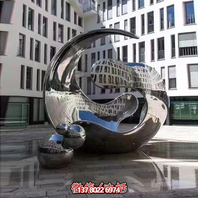 高品質(zhì)不銹鋼大型雕塑，精美戶(hù)外園林景觀