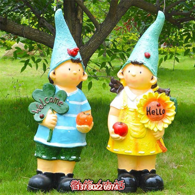 玻璃鋼制娃娃擺件，豐富你的戶(hù)外園林裝飾