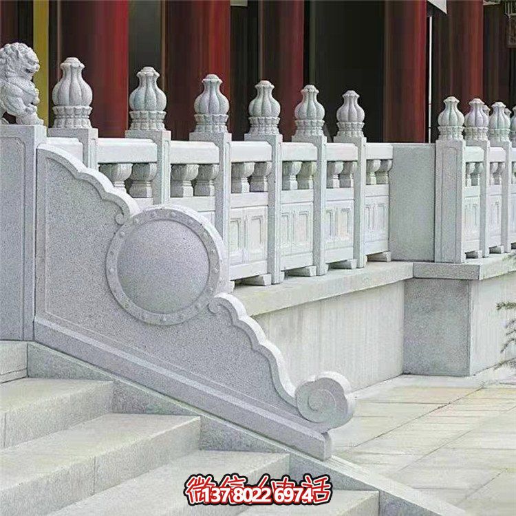 精美石雕欄桿欄板，點綴景區景點，增添園林雕塑之美