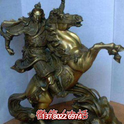 傳統(tǒng)工藝銅雕騎馬人物雕塑，點(diǎn)綴戶外園林