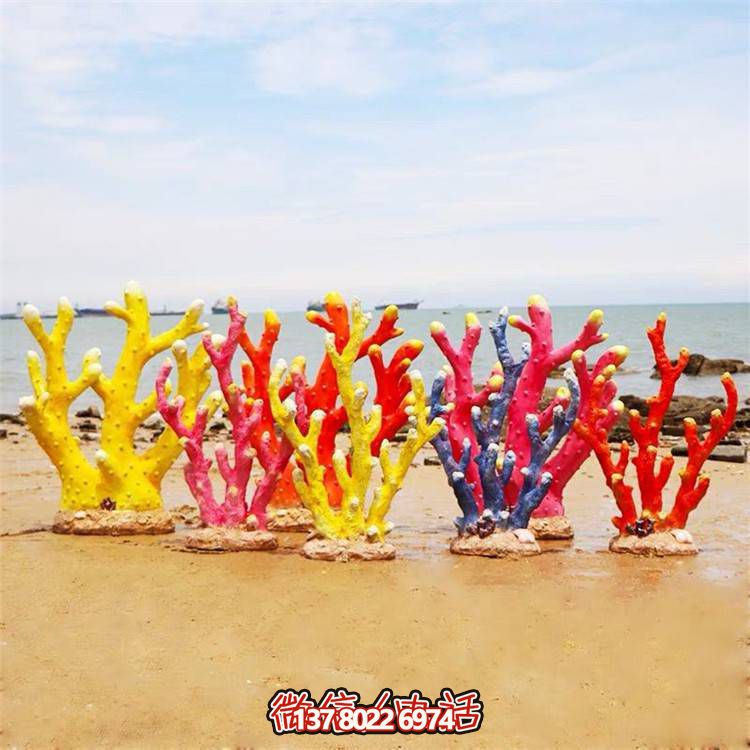 萌趣海豹玻璃鋼珊瑚擺件，溫馨卡通創意裝飾