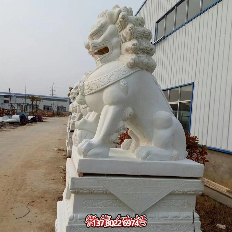 高品質石雕麒麟雕塑，點綴企業公司大門口，增添鎮宅財運
