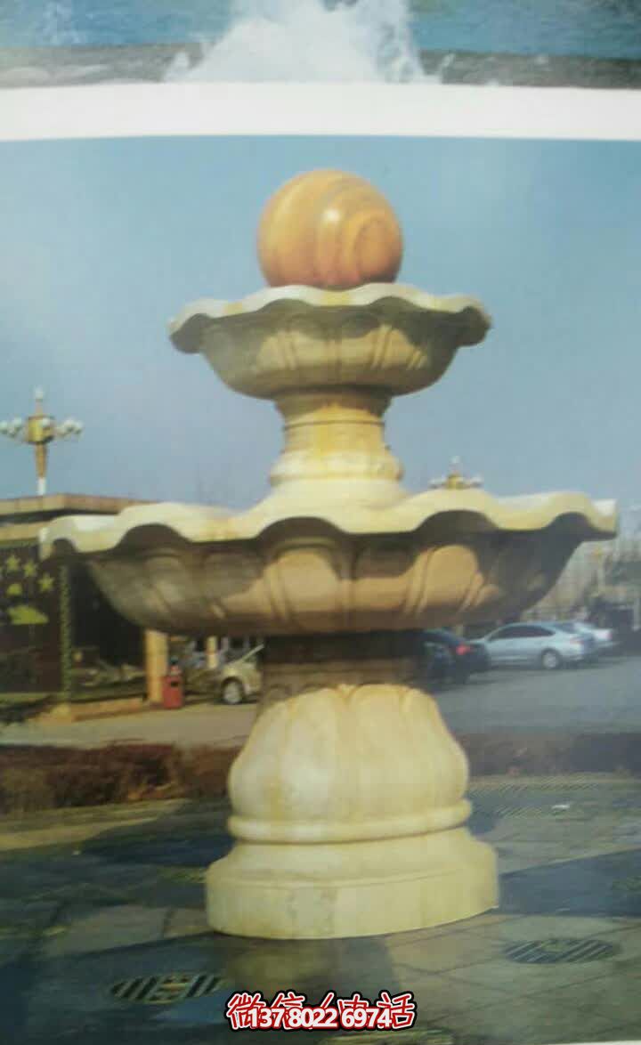 大理石雙層風水球噴泉，為景觀公園添彩雕塑