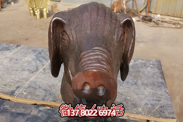 室外豬頭石雕雕塑,添加歡樂(lè)氣氛 室外豬頭石雕雕塑,添加歡樂(lè)氣氛