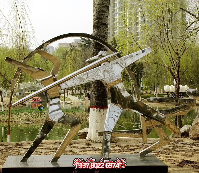 不銹鋼鏡面標(biāo)槍雕塑——精致、創(chuàng)意、華美 不銹鋼鏡面標(biāo)槍雕塑——精致、創(chuàng)意、華美