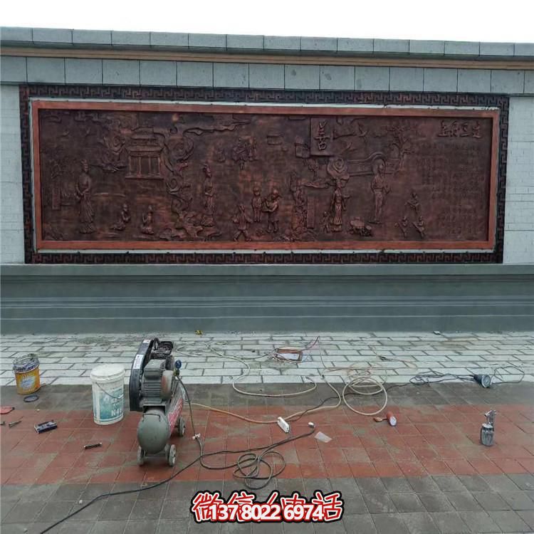 別墅庭院銅雕浮雕影壁壁畫(huà)雕塑