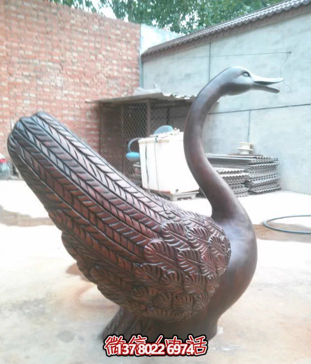 戶外不銹鋼噴漆烤漆切面工藝天鵝雕塑 戶外不銹鋼噴漆烤漆切面工藝天鵝雕塑