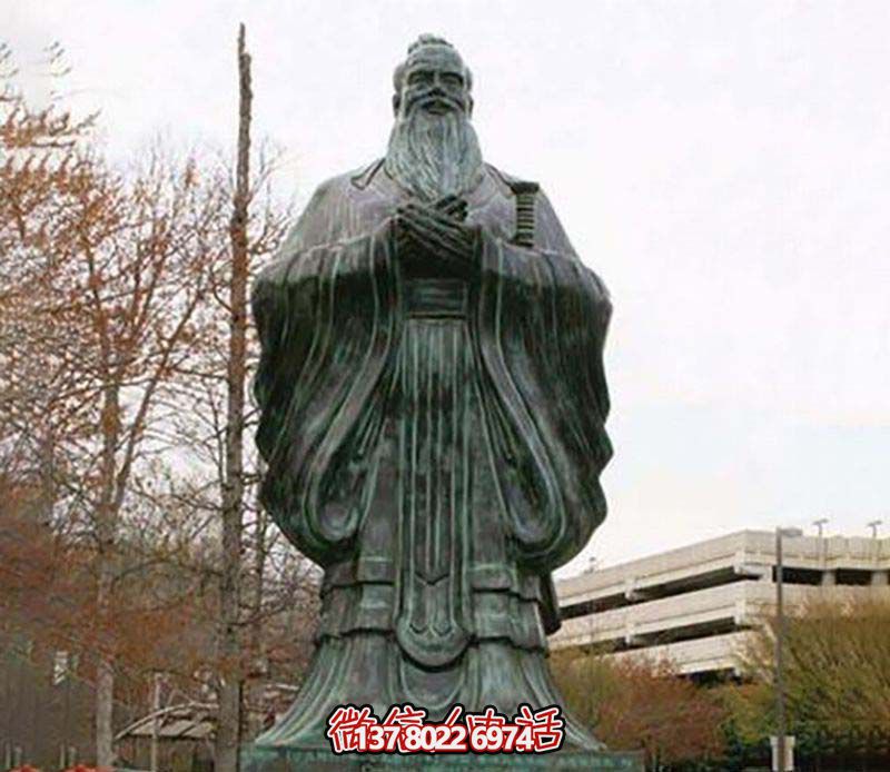 園林大型戶(hù)外道家代表人物老子做舊青銅雕 園林大型戶(hù)外道家代表人物老子做舊青銅雕