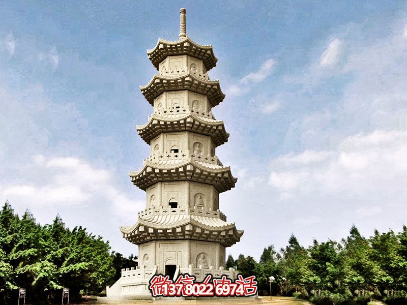 城市廣場擺放花崗巖多層石塔 城市廣場擺放花崗巖多層石塔