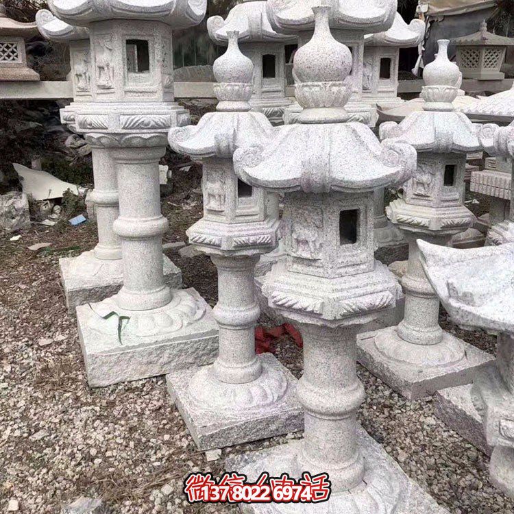 花崗巖石雕燈，中國(guó)傳統(tǒng)古建照明燈籠