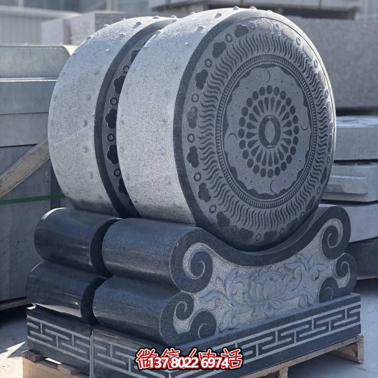 石雕門(mén)墩抱鼓石貔貅家用柱墩中式仿古擺件庭院酒店門(mén)口裝飾石鼓墩